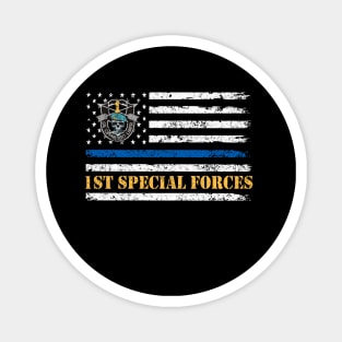 US Army 1st Special Forces Group American Flag De Oppresso Liber SFG - Gift for Veterans Day 4th of July or Patriotic Memorial Day Magnet